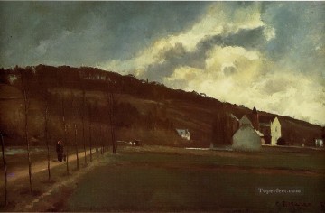 カミーユ・ピサロ Painting - 冬のマルヌ川のほとり 1866年 カミーユ・ピサロ